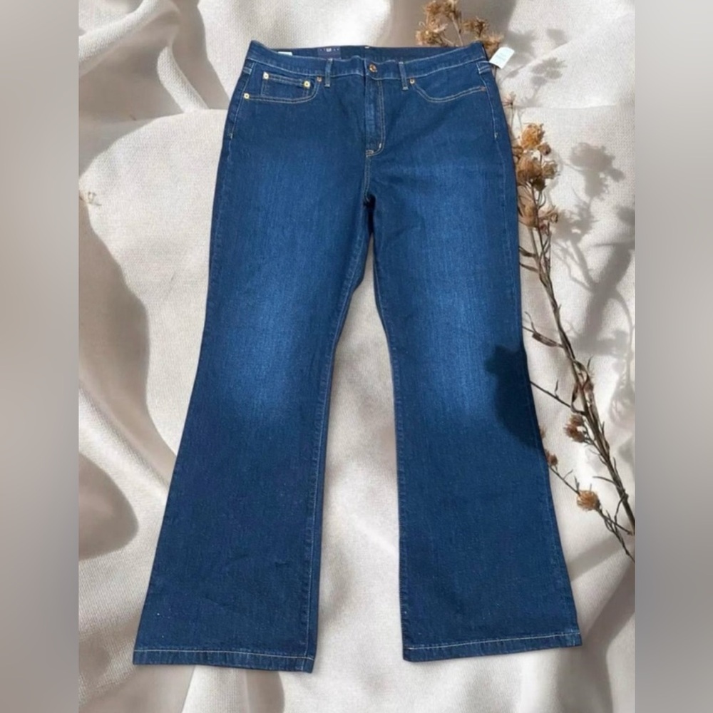 Gap 70s Flare High Rise Wide-Leg Full-Length Jeans – Premium Denim - Picture 2 of 9